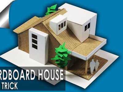How to make easy modern House  with cardboard- with dimensions