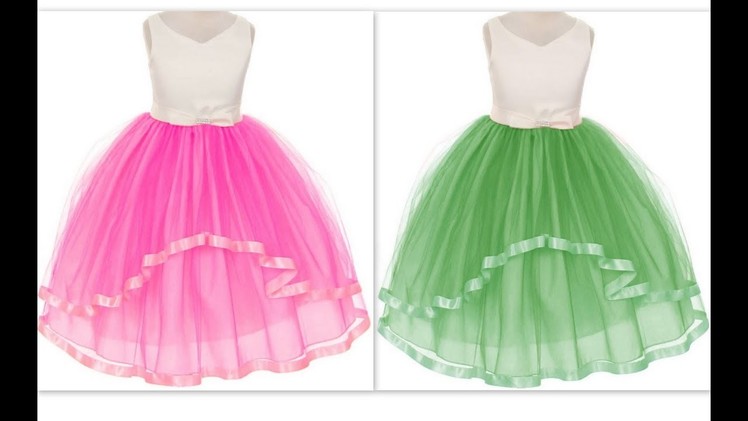 How to make latest quinceanera party wear high low organza dress with rhinestones bow belt(DIY)