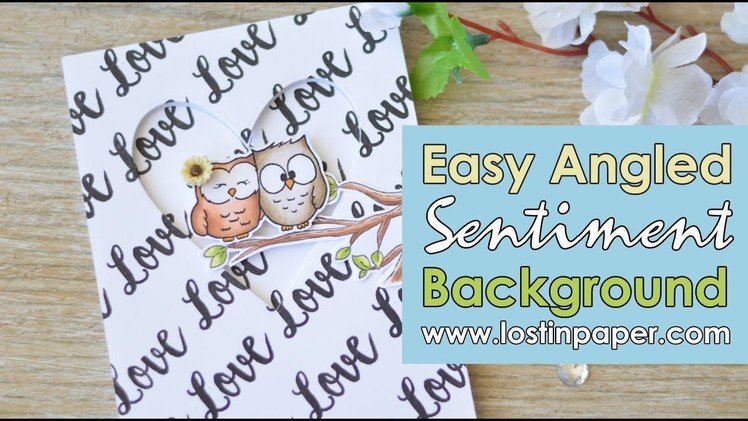 How to Stamp an Easy Angled Sentiment Background - Gerda Steiner Designs!
