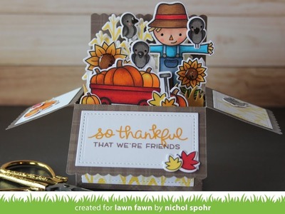 Lawn Fawn | Happy Harvest Scalloped Box Card Pop Up
