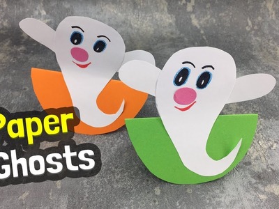 Little swinging Ghosts | Inspiration for halloween crafts with kids