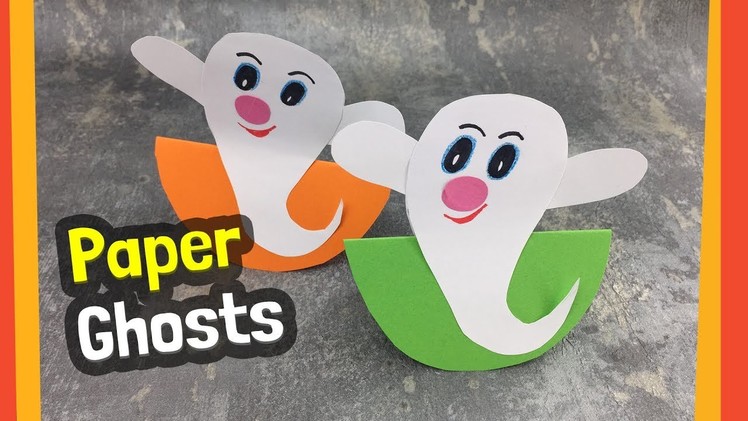 Little swinging Ghosts | Inspiration for halloween crafts with kids