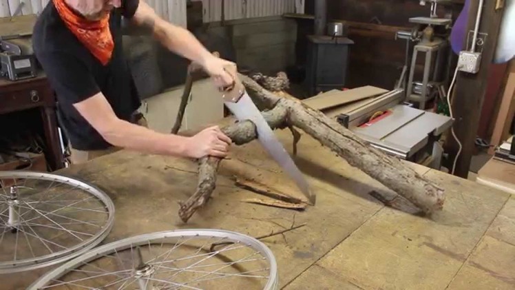 Make a Table from Bike Parts & a Tree Branch