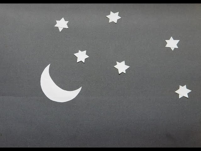 Make Moon and Stars By Cut And Paste Paper Craft Activity