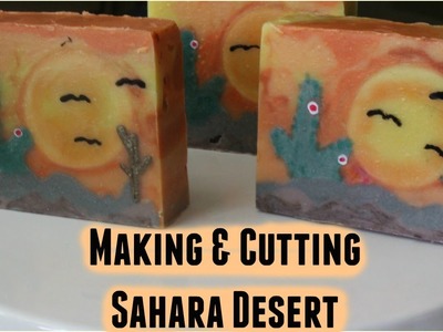 Making & Cutting Sahara Desert | Soap Challenge- Sculpted Layers