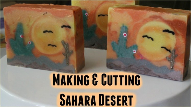 Making & Cutting Sahara Desert | Soap Challenge- Sculpted Layers