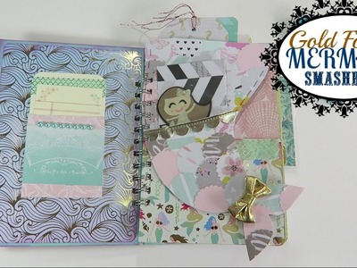 Mermaid Gold Foiled Smashbook (sold)  | I'm A Cool Mom