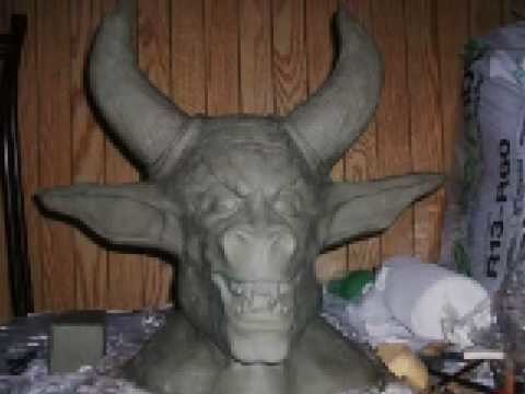 Minotaur latex mask sculpt and mold