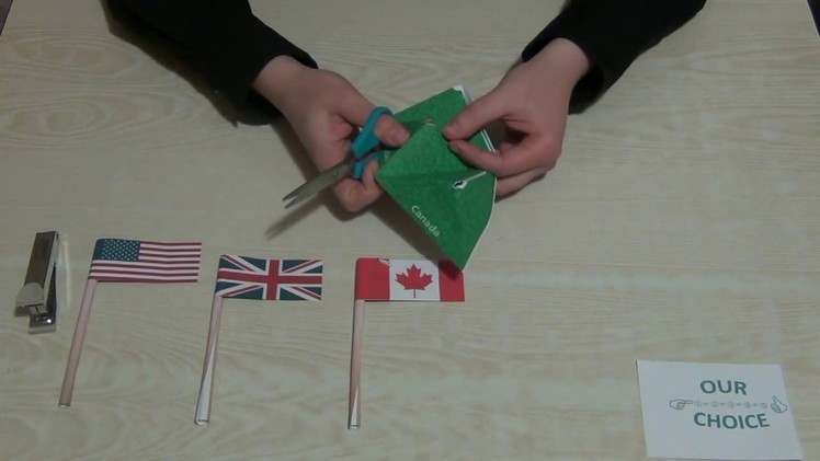 Paper flags. USA UK Canada. DIY. How to make