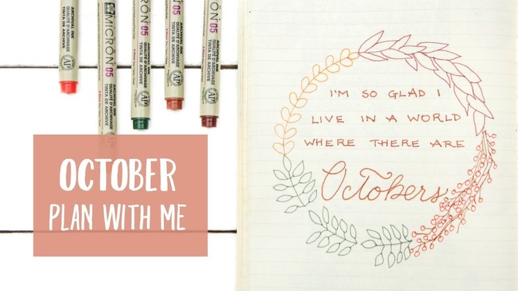 Plan With Me: October 2017 Bullet Journal Set-Up | "Anne of Green Gables" Theme