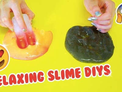 RELAXING SLIME DIYS FOR BACK TO SCHOOL STRESS | color changing slime! Slimeatory #119