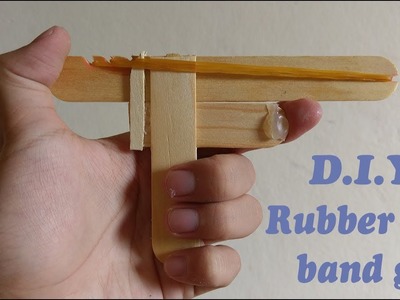 Rubber Band Gun with popsicle sticks - Quick & Easy to make - Diy toys at home