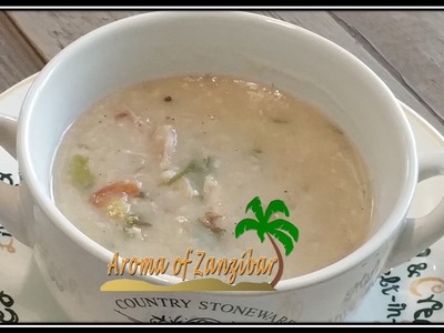 Shourba with chicken ( Cracked wheat.Oats Soup) In English