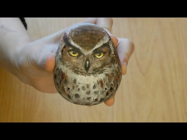 Speed Painting An Owl Rock!