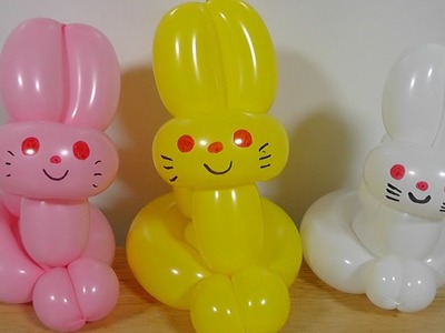 うさぎの作り方②（バルーンアート）　 Rabbit (balloon twisting)