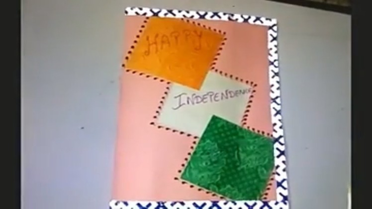 Tri colour card. Indian  flag card