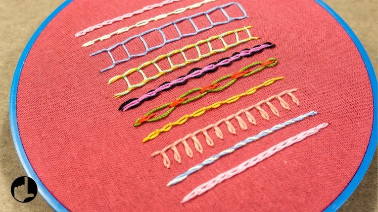 10 Embroidery Stitches for Beginners: Chain Stitch Variations - Part 7