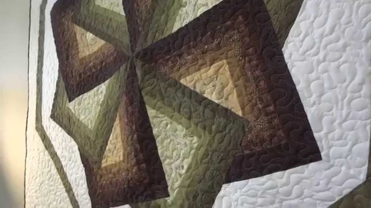 Amish Made Quilted Wall Hanging - Star Spin Design