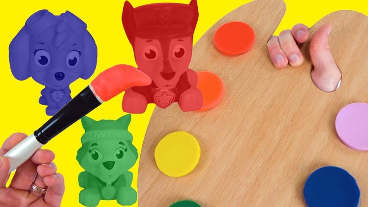 Best Paw Patrol Learning Video for Toddlers Wrong Colors PlayDoh Painting Pups for Kids!