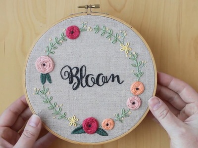 Bloom Embroidery Hoop, Video 8 (Final) - Letters