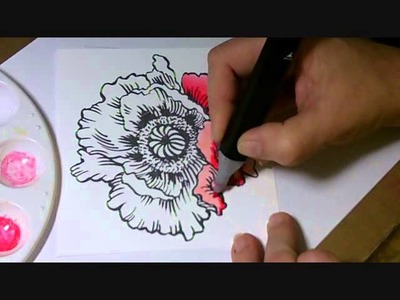 Coloring Jumbo Poppy with Spectrum Noir Markers
