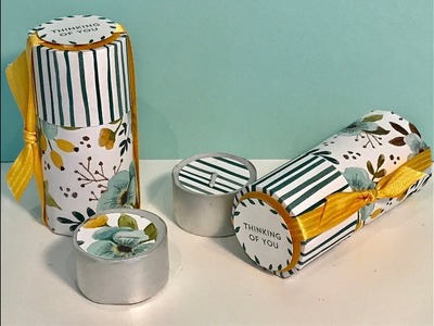 Cylindrical Tea Lights Gift Box - Video Tutorial with Whole Lot of Lovely DSP