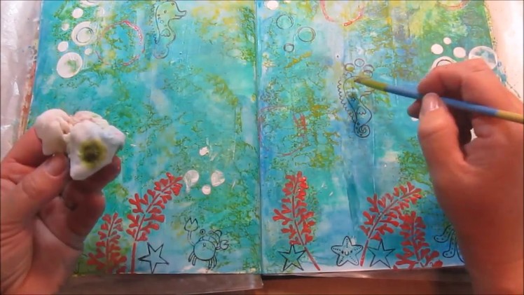 Daily Motivational Project - Mixed Media Monday "Under The Sea"