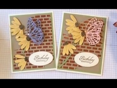 Daisy and Butterrfly Brithday Card