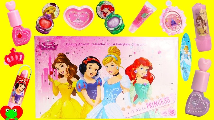 Disney Princess Beauty Advent Calendar 24 Surprises Lip Gloss and Nail Polish