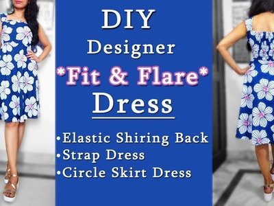 DIY Designer Dress | Narrow - Thick Strap | Circle Skirt Dress