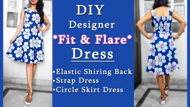 DIY Designer Dress | Narrow - Thick Strap | Circle Skirt Dress