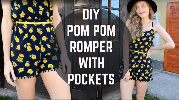 DIY Easy Romper with Pockets. DIY overal s vreckami (SK,EN sub)