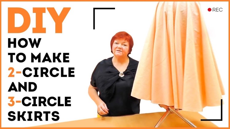 DIY: How to make a 2-circle and 3-circle skirts. Making a flamenco skirt. Sewing tutorial.