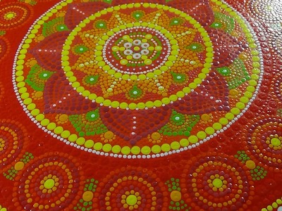 Dot painting mandala. Acrylic Painting.