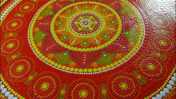 Dot painting mandala. Acrylic Painting.