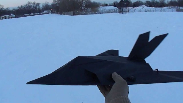 F-117 Stealth Fighter 70mm EDF jet. Flight Video.  PDF Plans foamconceptjets.com