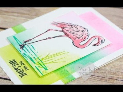 Fabulous Flamingo Top 10 Cards feat Ink Blending Technique