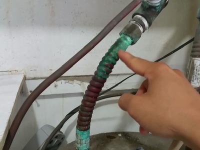 Fix or replace corroded leaking water heater pipes