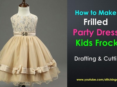 Frilled Kids Frock Design and Cutting Method, Kids Frock,Kids Frock Cutting