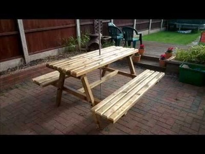 How To Build Your Own Picnic Bench Out Of Pallets