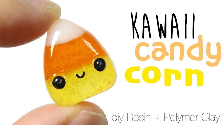 How to DIY cute.kawaii Halloween Candy Corn Polymer Clay.Resin Tutorial