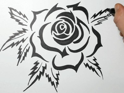 How to Draw a Tribal Rose