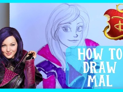 How to Draw MAL from Disney's DESCENDANTS Wicked World - @dramaticparrot