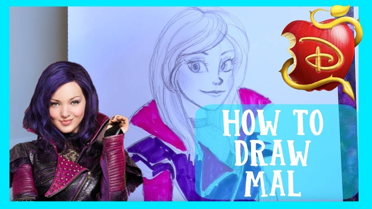How to Draw MAL from Disneys DESCENDANTS Wicked World dramaticparrot
