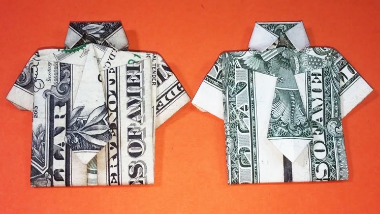 How to Fold Origami Money T Shirt & Tie Tutorial