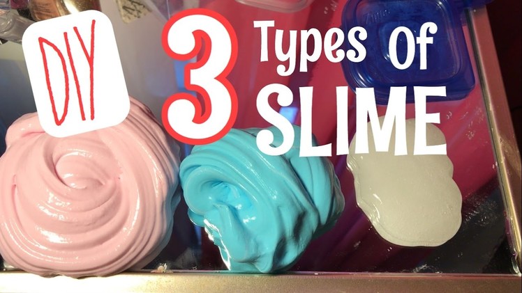 How To Make 3 Types Of Slime! [clear, fluffy, & softserve] |Frida Sofia|