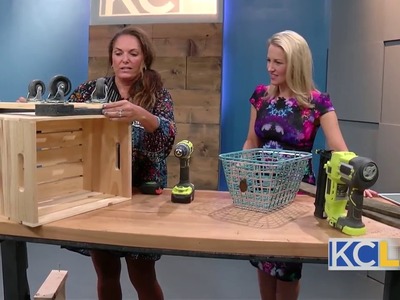 How to make a storage ottoman from wooden crates