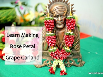 How to Make Rose Petal garland | Grape type | Cone Type