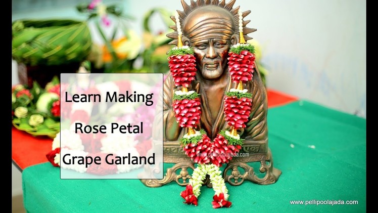 How to Make Rose Petal garland | Grape type | Cone Type