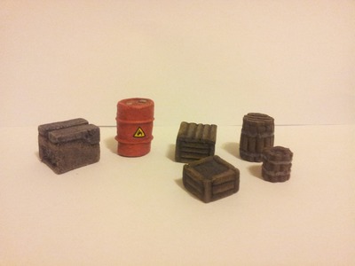 How to make simple wargaming boxes and barrels.